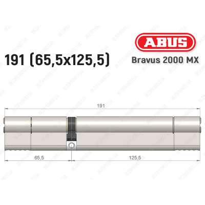 Цилиндр ABUS BRAVUS 2000 MX, ключ-ключ, 190 (65х125)