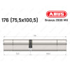 Цилиндр ABUS BRAVUS 2000 MX, ключ-ключ, 175 (75х100)