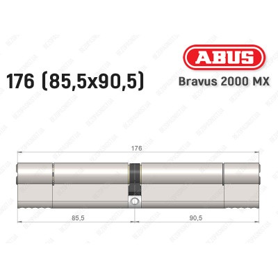 Цилиндр ABUS BRAVUS 2000 MX, ключ-ключ, 175 (85х90)