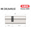 Цилиндр ABUS BRAVUS 3000 Compact, ключ-ключ, 85 мм (30х55)
