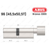 Циліндр ABUS BRAVUS 3000 Compact, з тумблером, 95 мм (45х50Т)