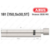 Цилиндр ABUS BRAVUS 3000 MX, ключ-тумблер, 180 мм (150х30T)