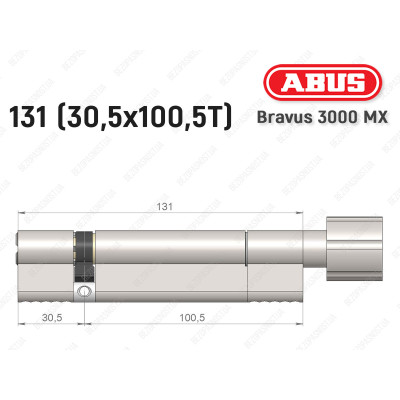Циліндр ABUS BRAVUS 3000 MX, з тумблером, 100 мм (30х70T)