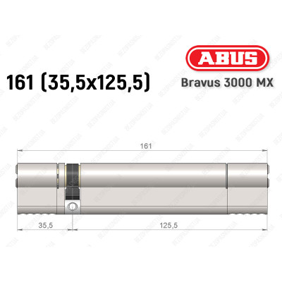 Циліндр ABUS BRAVUS 3000 MX, ключ-ключ, 160 мм (35х125)