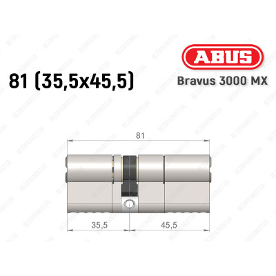 Циліндр ABUS BRAVUS 3000 MX, ключ-ключ, 80 мм (35х45)