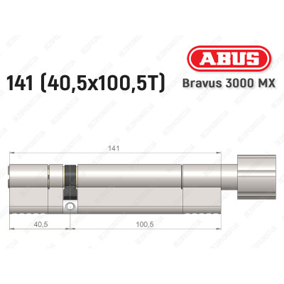 Циліндр ABUS BRAVUS 3000 MX, з тумблером, 100 мм (30х70T)