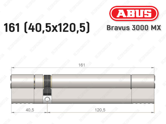Циліндр ABUS BRAVUS 3000 MX, ключ-ключ, 160 мм (40х120)