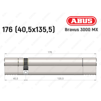 Циліндр ABUS BRAVUS 3000 MX, ключ-ключ, 175 мм (40х135)