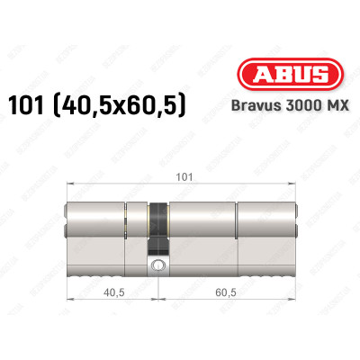 Циліндр ABUS BRAVUS 3000 MX, ключ-ключ, 100 мм (40х60)