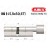 Цилиндр ABUS BRAVUS 3000 MX, ключ-тумблер, 95 мм (45х50T)