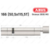 Цилиндр ABUS BRAVUS 3000 MX, ключ-тумблер, 165 мм (50х115T)