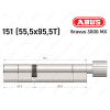 Циліндр ABUS BRAVUS 3000 MX, з тумблером, 150 мм (55х95T)