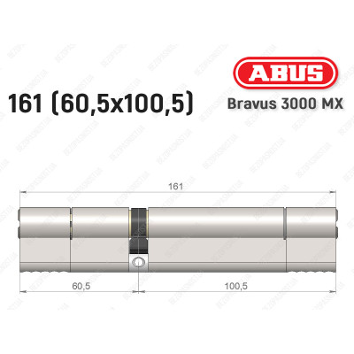 Циліндр ABUS BRAVUS 3000 MX, ключ-ключ, 160 мм (60х100)
