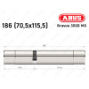 Цилиндр ABUS BRAVUS 3000 MX, ключ-ключ, 185 мм (70х115)