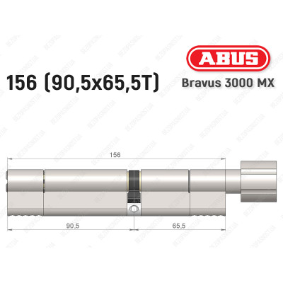 Циліндр ABUS BRAVUS 3000 MX, з тумблером, 100 мм (30х70T)