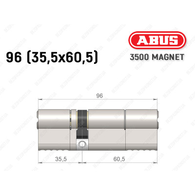 Цилиндр ABUS BRAVUS MAGNET 3500 MX, ключ-ключ, 95 мм (35х60)
