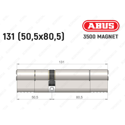 Циліндр ABUS BRAVUS MAGNET 3500 MX, ключ-ключ, 130 мм (50х80)