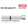 Цилиндр ABUS BRAVUS MAGNET 3500 MX, с тумблером, 115 мм (55х60T)