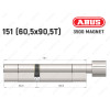 Циліндр ABUS BRAVUS MAGNET 3500 MX, з тумблером, 150 мм (60х90T)