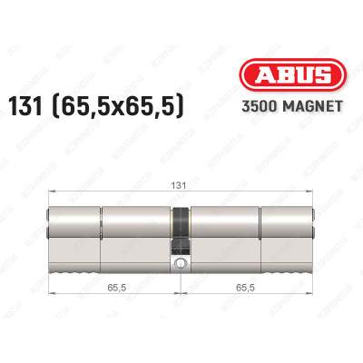 Циліндр ABUS BRAVUS MAGNET 3500 MX, ключ-ключ, 130 мм (65х65)