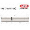 Цилиндр ABUS BRAVUS MAGNET 3500 MX, ключ-ключ, 185 мм (70х115)