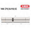 Циліндр ABUS BRAVUS MAGNET 3500 MX, ключ-ключ, 185 мм (75х110)