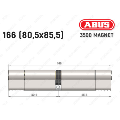 Циліндр ABUS BRAVUS MAGNET 3500 MX, ключ-ключ, 165 мм (80х85) Циліндр ABUS BRAVUS MAGNET 3500 MX, ключ-ключ, 165 мм (80х85)