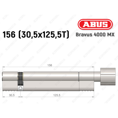 Циліндр ABUS BRAVUS 4000 MX, з тумблером, 155 (30х125T)