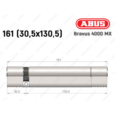 Циліндр ABUS BRAVUS 4000 MX, ключ-ключ, 160 (30х130)