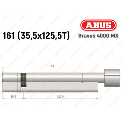 Циліндр ABUS BRAVUS 4000 MX, з тумблером, 160 (35х125T)