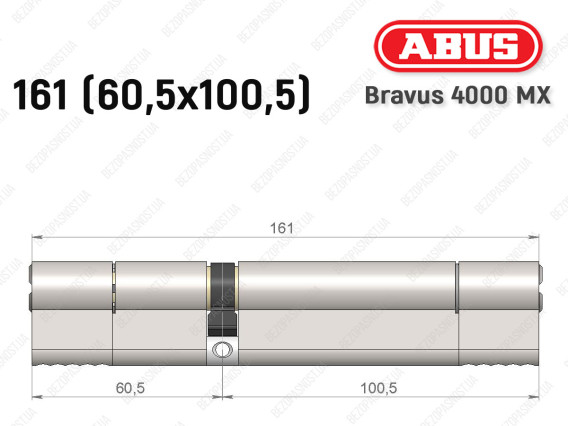 Циліндр ABUS BRAVUS 4000 MX, ключ-ключ, 160 (60х100)