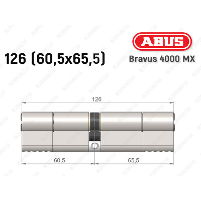 Циліндр ABUS BRAVUS 4000 MX, ключ-ключ, 125 (60х65)