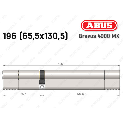 Циліндр ABUS BRAVUS 4000 MX, ключ-ключ, 195 (65х130)