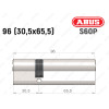 Цилиндр ABUS S60P Compact, ключ-ключ, 95 мм (30х65)