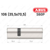 Циліндр ABUS S60P Compact, ключ-ключ, 105 мм (35х70)