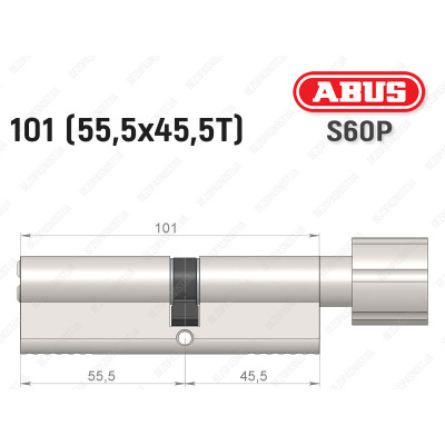 Циліндр ABUS S60P Compact, з тумблером, 100 мм (55х45Т)