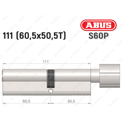 Циліндр ABUS S60P Compact, з тумблером, 110 мм (60х50Т)