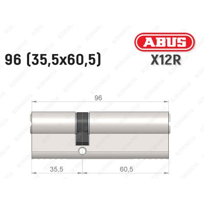 Циліндр ABUS X12R Compact, ключ-ключ, 95 (35х60)