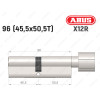 Циліндр ABUS X12R Compact, з тумблером, 95 (45х50Т)