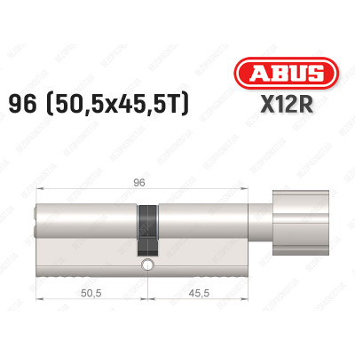 Циліндр ABUS X12R Compact, з тумблером, 95 (50х45Т)