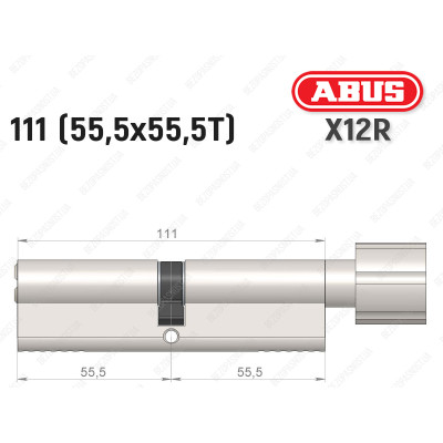Цилиндр ABUS X12R Compact, с тумблером, 110 (55х55Т)