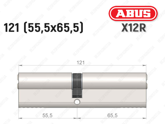 Циліндр ABUS X12R Compact, ключ-ключ, 120 (55х65)