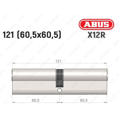 Циліндр ABUS X12R Compact, ключ-ключ, 120 (60х60)