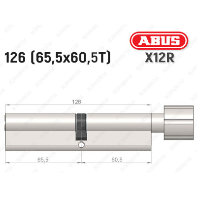 Циліндр ABUS X12R Compact, з тумблером, 125 (65х60Т)