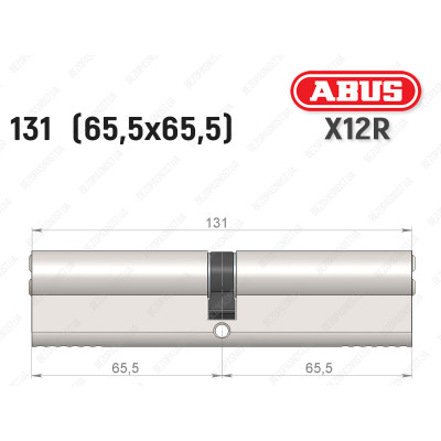 Циліндр ABUS X12R Compact, ключ-ключ, 130 (65х65)