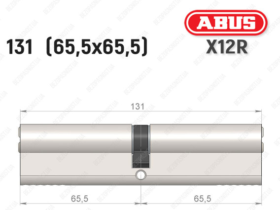 Циліндр ABUS X12R Compact, ключ-ключ, 130 (65х65)