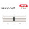 Циліндр ABUS X12R Compact, ключ-ключ, 135 (65х70)