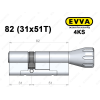 Цилиндр EVVA 4KS 82 мм (31x51T), с тумблером