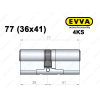 Цилиндр EVVA 4KS 77 мм (36x41), ключ-ключ