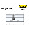 Цилиндр EVVA 4KS 82 мм (36x46), ключ-ключ